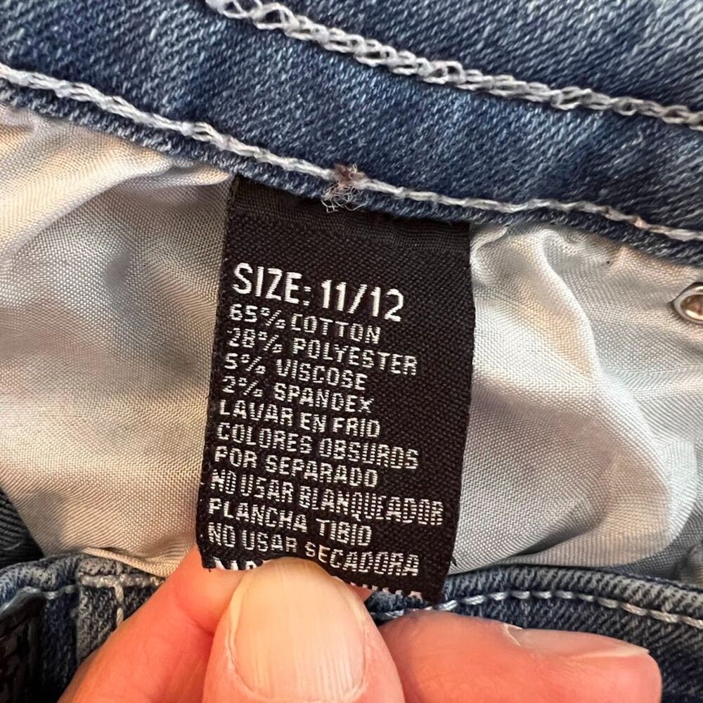 Sky Women's Jeans Bootcut Embellished Whiskering Y2K Bratz Bling, Size 11/12 - Picture 7 of 8